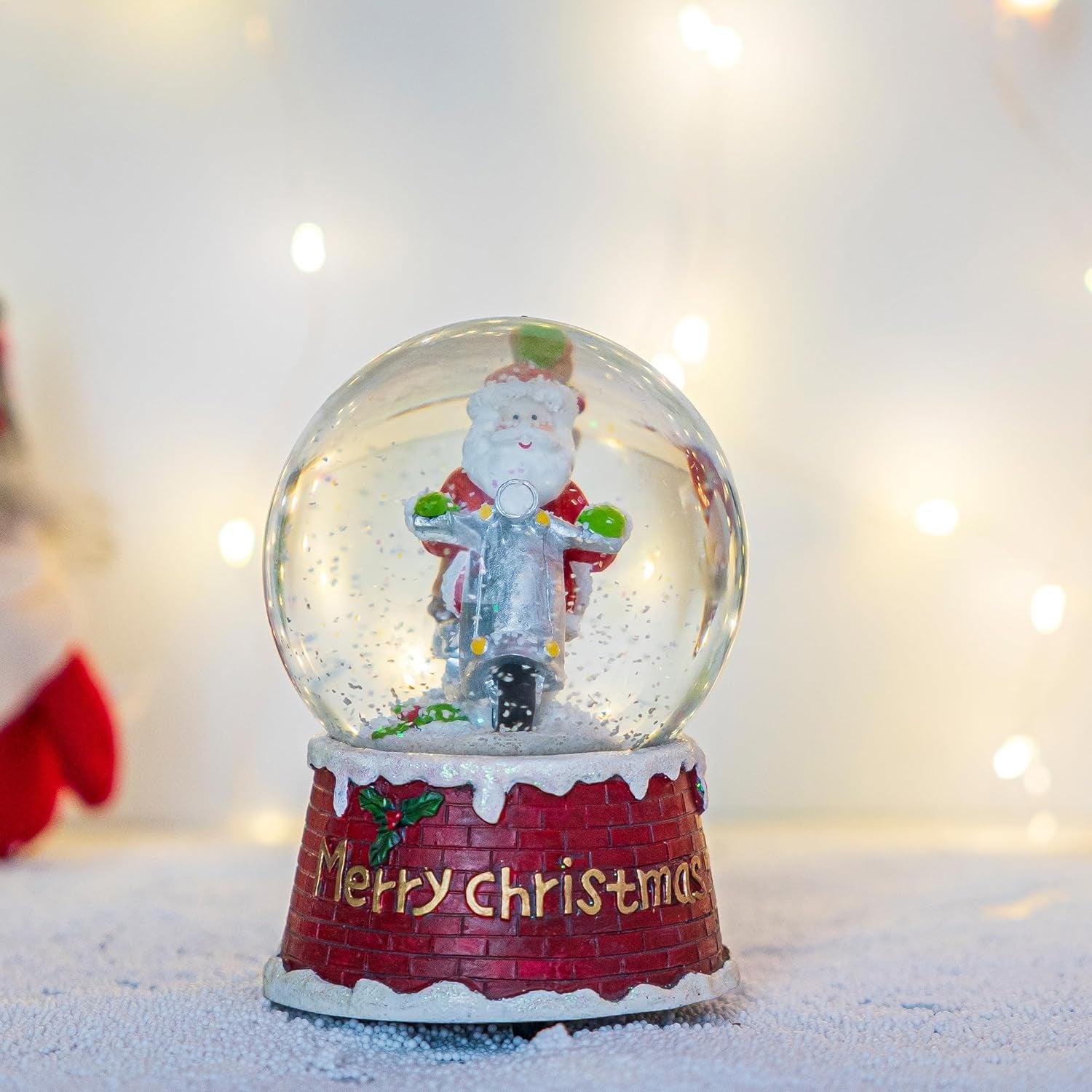 Snow Globes with Snowflakes Dancing Music Box Decorative Ornaments Snow Globe,We Wish You a Merry Christmas