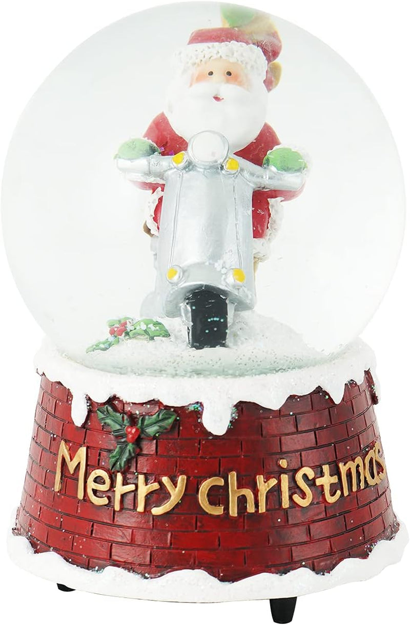 Snow Globes with Snowflakes Dancing Music Box Decorative Ornaments Snow Globe,We Wish You a Merry Christmas